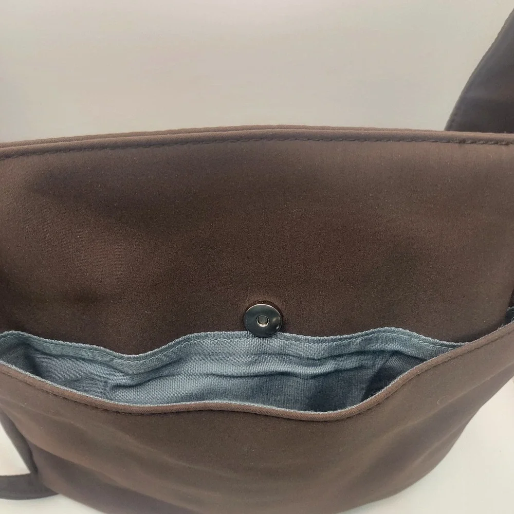 Hobo International Brown‎ Nylon Crossbody Bag Adjustable Strap Zip Pockets